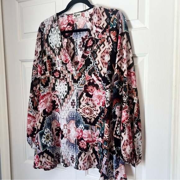 Show Me Your Mumu Jamie Tunic Mini Babydoll Dress Boho Floral Extra Small XS - Picture 6 of 8